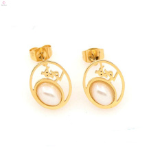 Beautiful new design stainless steel light weight gold earring